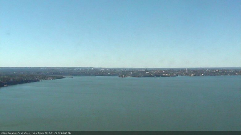 Lake Travis webcam, January 24, 2019 11:05 AM CT