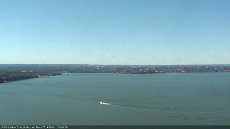 Lake Travis webcam, January 24, 2019 11:10 AM CT