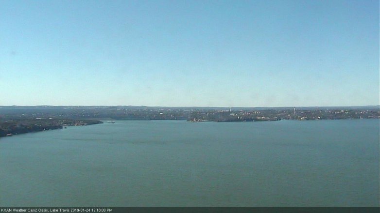 Lake Travis webcam, January 24, 2019 11:20 AM CT