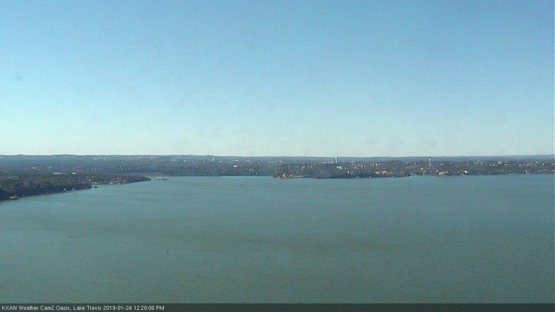 Lake Travis webcam, January 24, 2019 11:30 AM CT