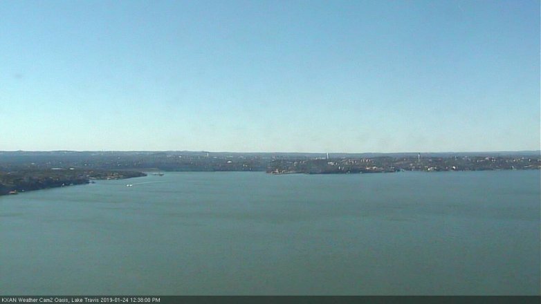 Lake Travis webcam, January 24, 2019 11:40 AM CT