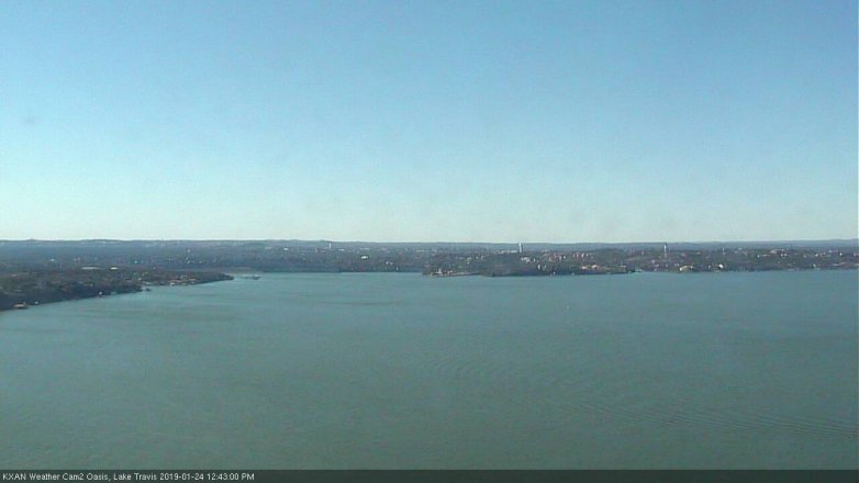 Lake Travis webcam, January 24, 2019 11:45 AM CT