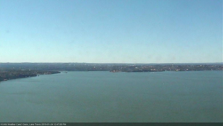Lake Travis webcam, January 24, 2019 11:50 AM CT