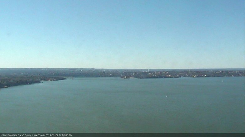 Lake Travis webcam, January 24, 2019 12:00 PM CT