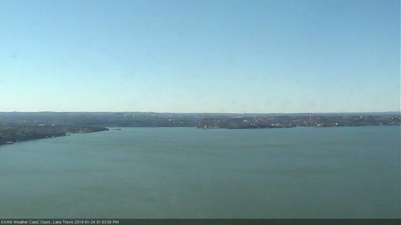Lake Travis webcam, January 24, 2019 12:05 PM CT