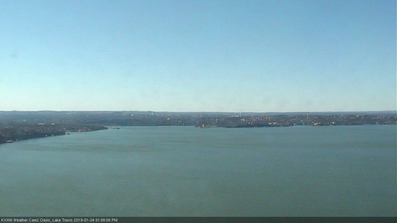 Lake Travis webcam, January 24, 2019 12:10 PM CT