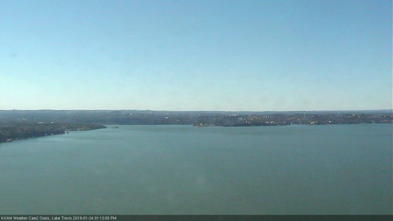 Lake Travis webcam, January 24, 2019 12:15 PM CT