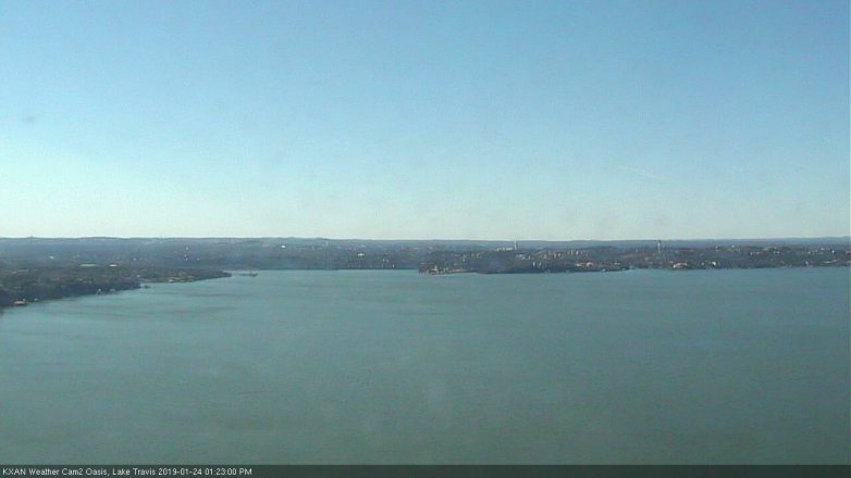 Lake Travis webcam, January 24, 2019 12:25 PM CT