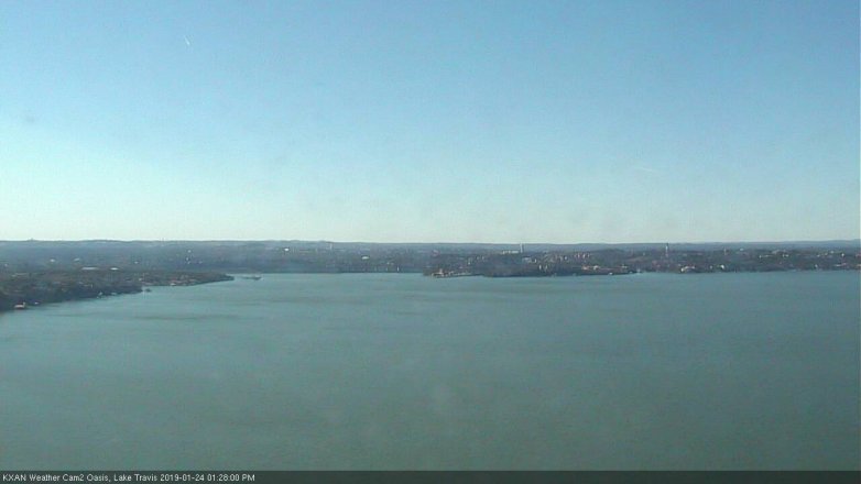 Lake Travis webcam, January 24, 2019 12:30 PM CT