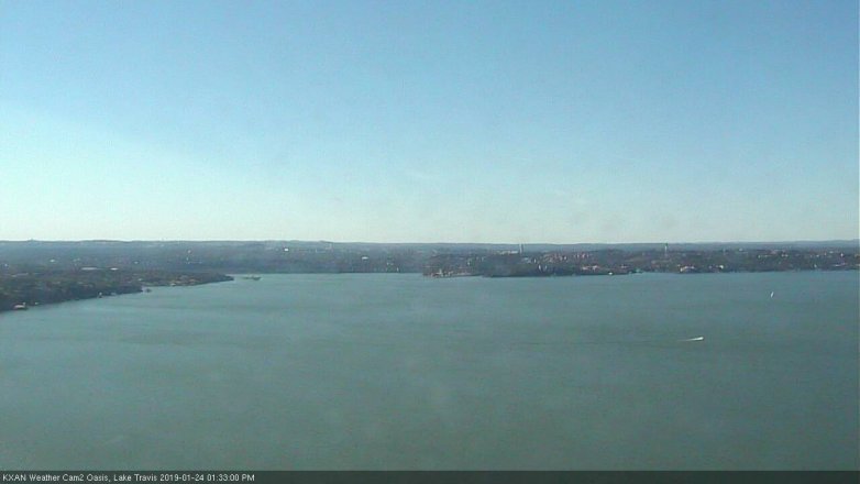 Lake Travis webcam, January 24, 2019 12:35 PM CT
