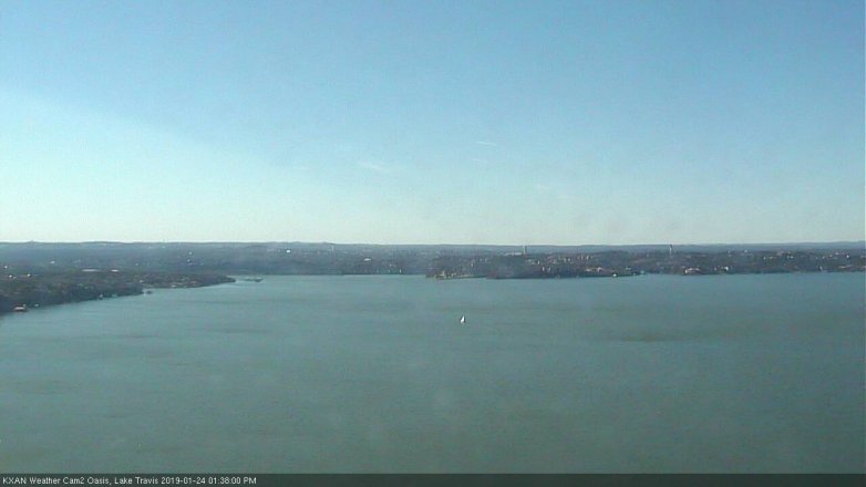 Lake Travis webcam, January 24, 2019 12:40 PM CT