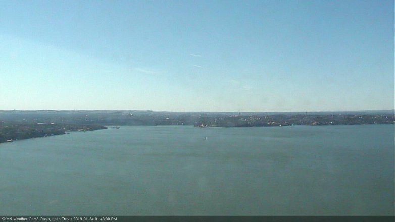 Lake Travis webcam, January 24, 2019 12:45 PM CT