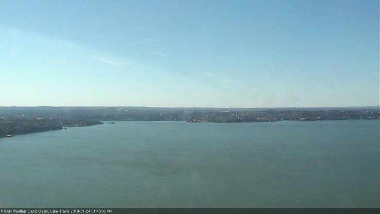 Lake Travis webcam, January 24, 2019 12:50 PM CT
