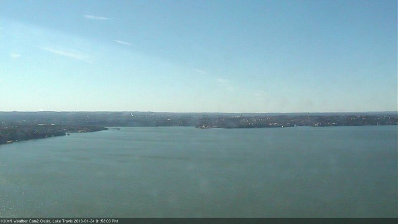 Lake Travis webcam, January 24, 2019 12:55 PM CT