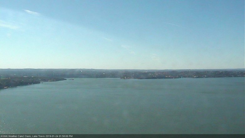 Lake Travis webcam, January 24, 2019 1:00 PM CT