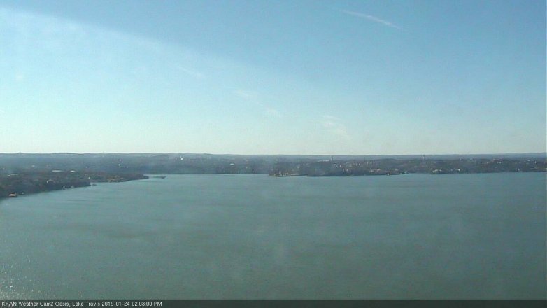 Lake Travis webcam, January 24, 2019 1:05 PM CT