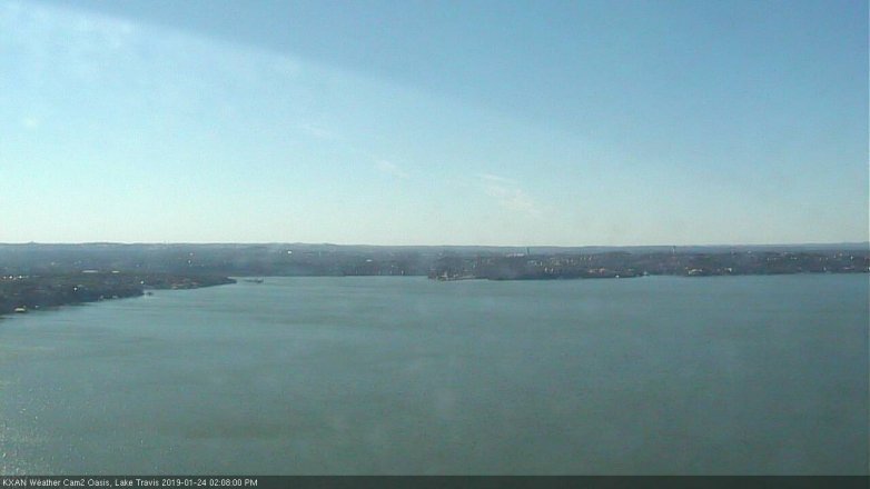 Lake Travis webcam, January 24, 2019 1:10 PM CT