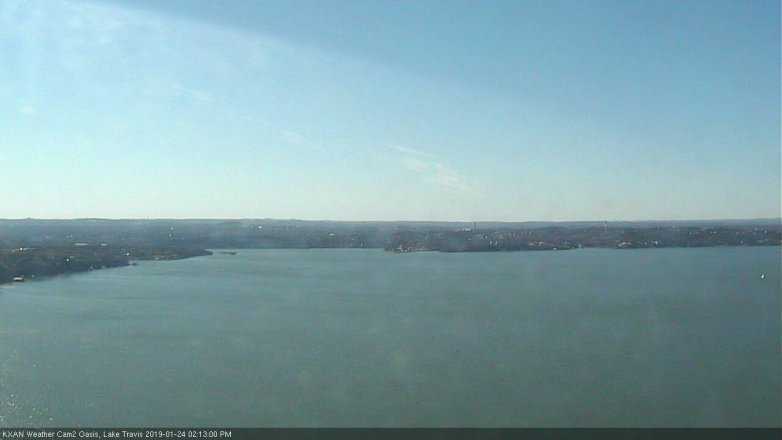 Lake Travis webcam, January 24, 2019 1:15 PM CT