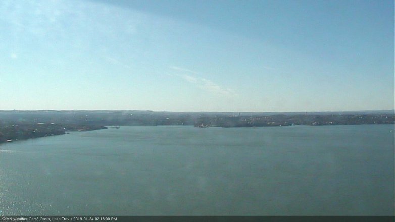 Lake Travis webcam, January 24, 2019 1:20 PM CT
