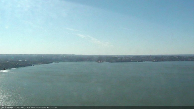 Lake Travis webcam, January 24, 2019 1:25 PM CT