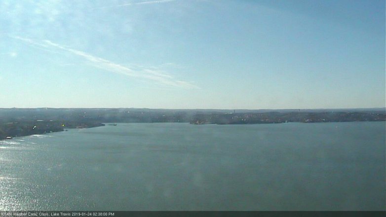 Lake Travis webcam, January 24, 2019 1:40 PM CT