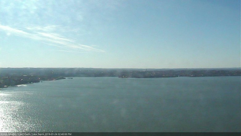 Lake Travis webcam, January 24, 2019 1:50 PM CT