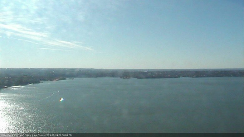 Lake Travis webcam, January 24, 2019 1:55 PM CT