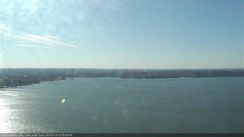 Lake Travis webcam, January 24, 2019 2:00 PM CT