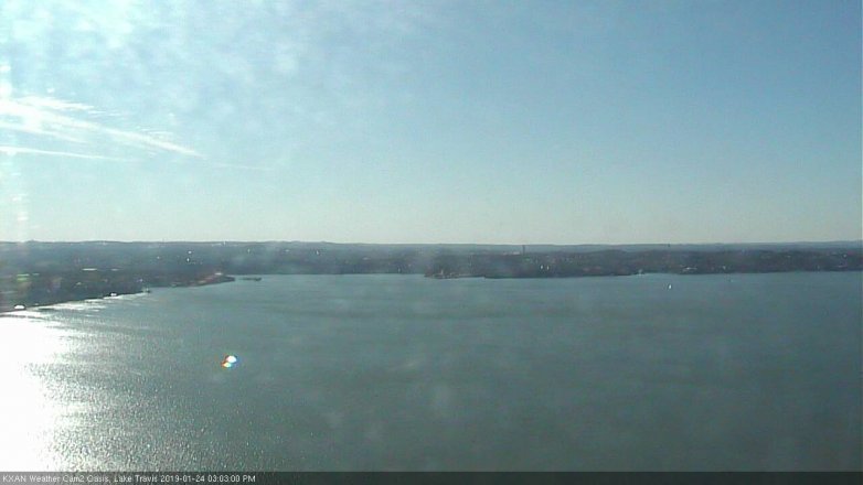 Lake Travis webcam, January 24, 2019 2:05 PM CT
