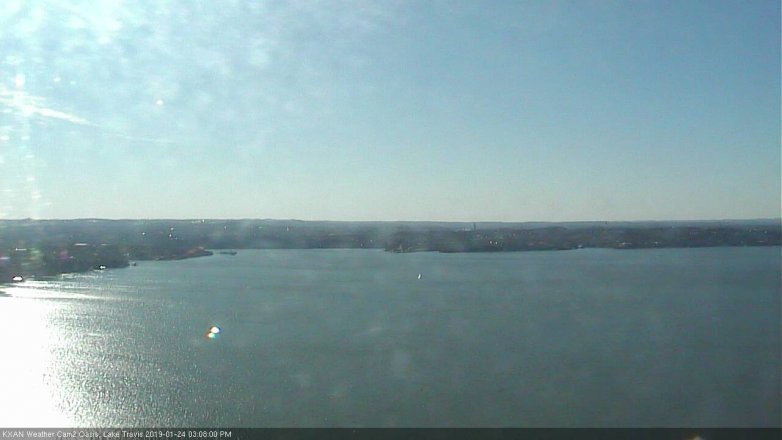 Lake Travis webcam, January 24, 2019 2:10 PM CT