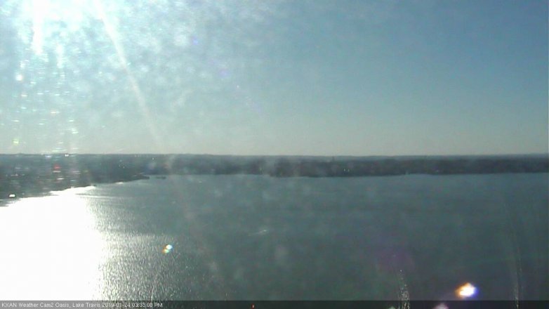 Lake Travis webcam, January 24, 2019 2:35 PM CT