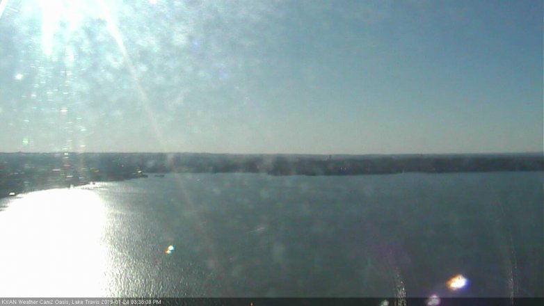 Lake Travis webcam, January 24, 2019 2:40 PM CT