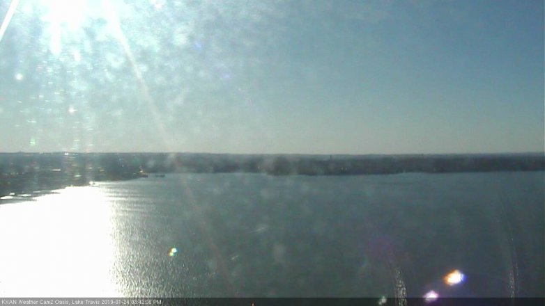 Lake Travis webcam, January 24, 2019 2:45 PM CT