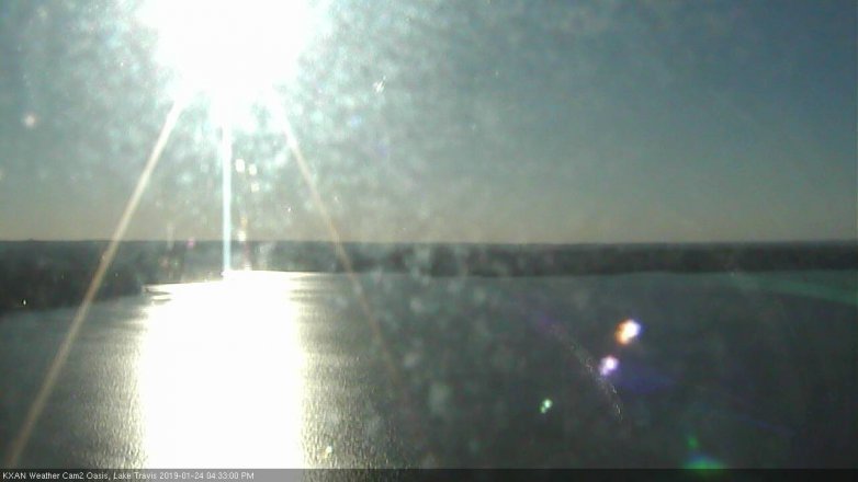Lake Travis webcam, January 24, 2019 3:35 PM CT