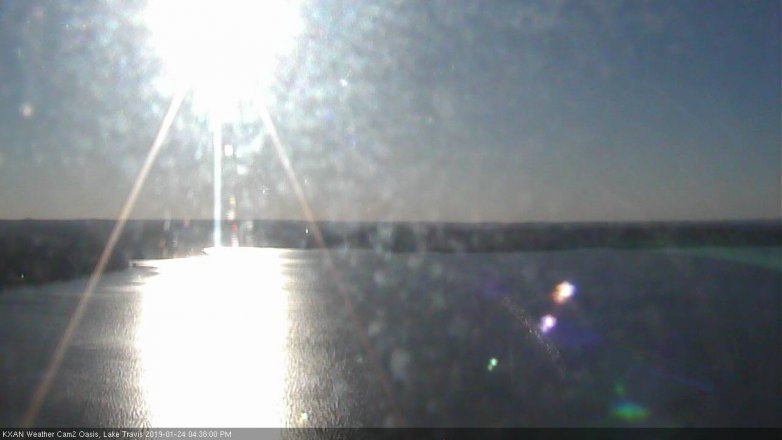 Lake Travis webcam, January 24, 2019 3:40 PM CT