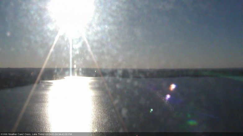 Lake Travis webcam, January 24, 2019 3:45 PM CT