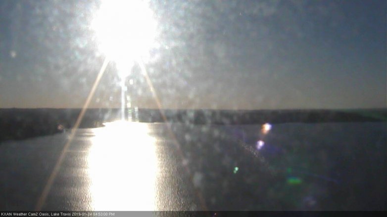 Lake Travis webcam, January 24, 2019 3:55 PM CT