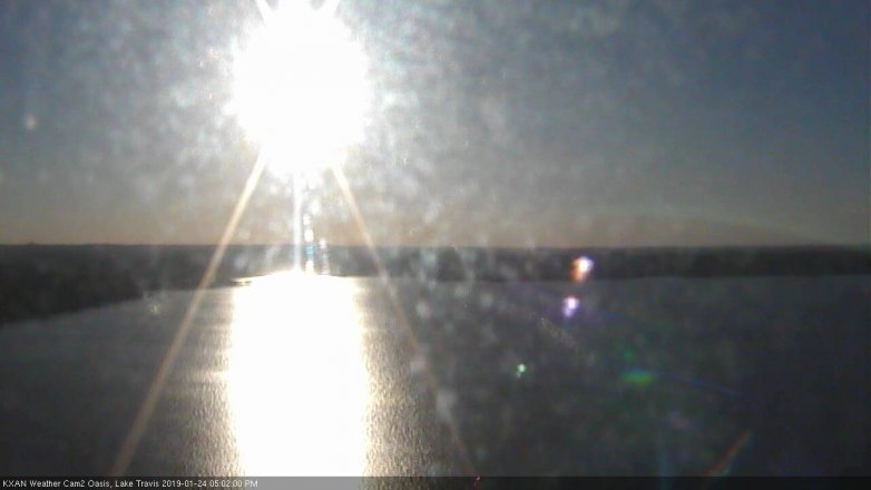 Lake Travis webcam, January 24, 2019 4:05 PM CT