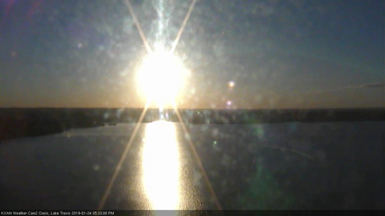 Lake Travis webcam, January 24, 2019 4:35 PM CT