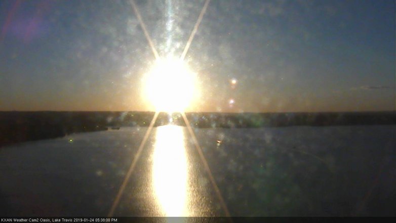 Lake Travis webcam, January 24, 2019 4:40 PM CT