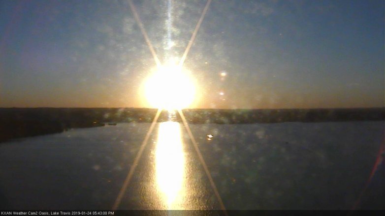 Lake Travis webcam, January 24, 2019 4:45 PM CT