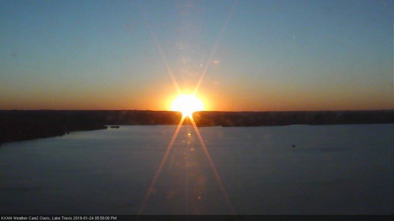 Lake Travis webcam, January 24, 2019 5:00 PM CT