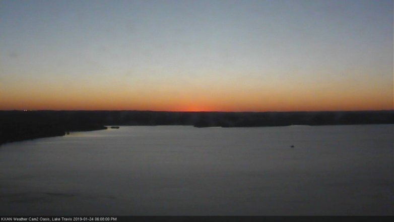 Lake Travis webcam, January 24, 2019 5:10 PM CT