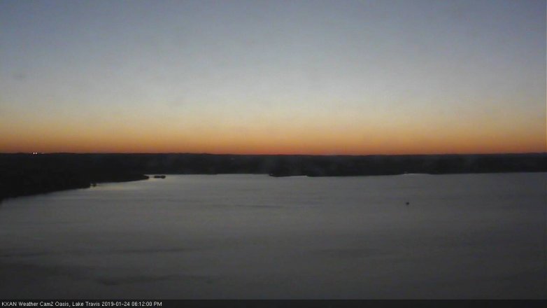 Lake Travis webcam, January 24, 2019 5:15 PM CT