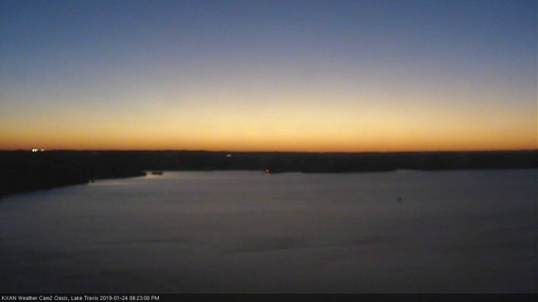 Lake Travis webcam, January 24, 2019 5:25 PM CT