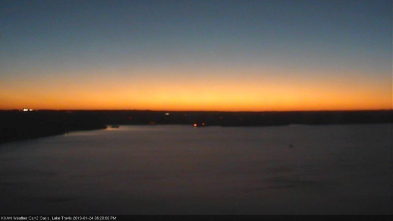 Lake Travis webcam, January 24, 2019 5:30 PM CT