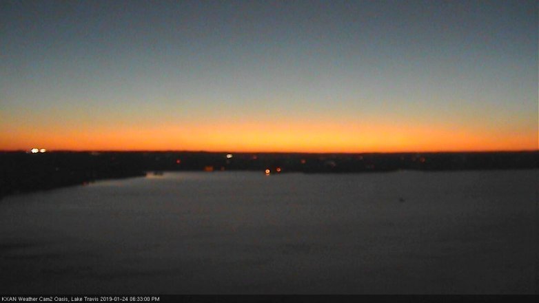 Lake Travis webcam, January 24, 2019 5:35 PM CT