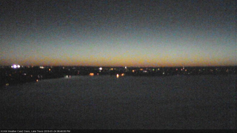 Lake Travis webcam, January 24, 2019 5:50 PM CT