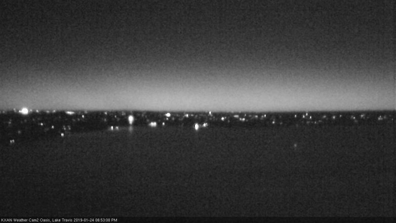 Lake Travis webcam, January 24, 2019 5:55 PM CT