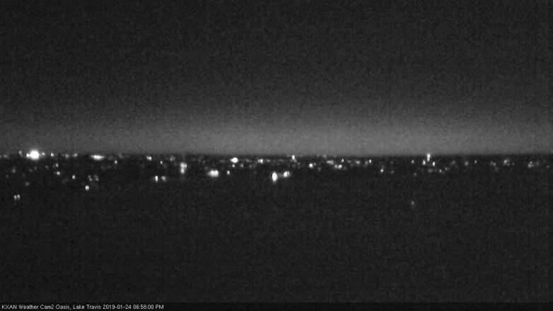 Lake Travis webcam, January 24, 2019 6:00 PM CT